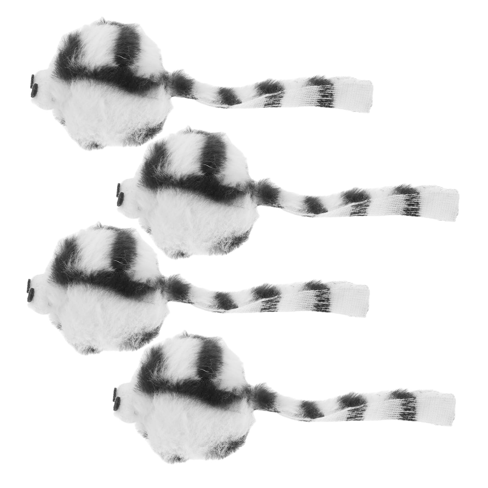 ifundom Cat-Engaging Simulation Plush Mice Toys 4-Pack Interactive Toys for Indoor Cats Striped Design