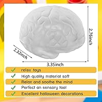 Vista 2 de Hungdao Anatomy Stress Set 2 piezas corazón con cerebro bola de espuma de poliuretano para el estrés, bola de anatomía falsa para el cuidado