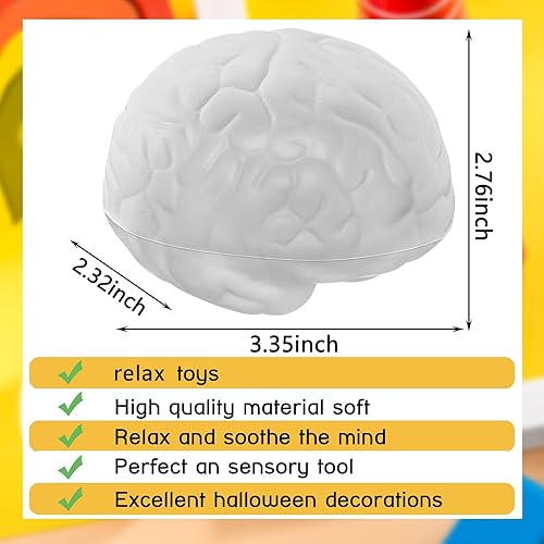 Miniatura 2 de Hungdao Anatomy Stress Set 2 piezas corazón con cerebro bola de espuma de poliuretano para el estrés, bola de anatomía falsa para el cuidado de la
