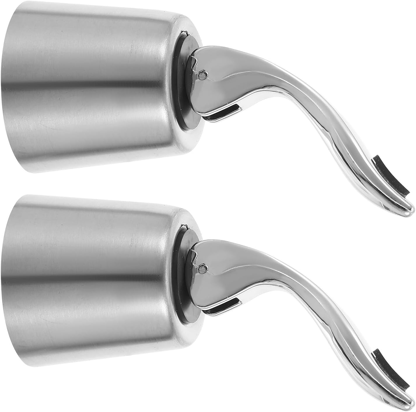 2 Pcs Stainless Steel Wine Stopper Reusable Leak Proof Bottle Closure