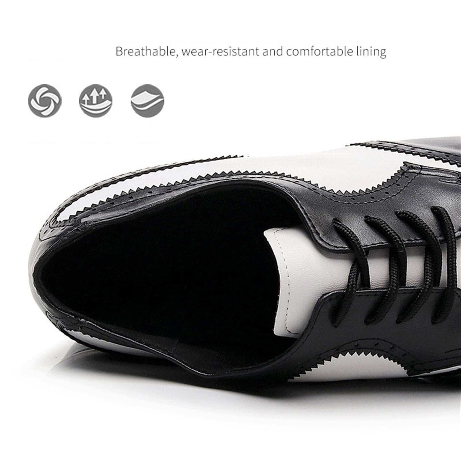 Buty do tańca dla mężczyzn Skórzane podeszwy Niski obcas Oxford