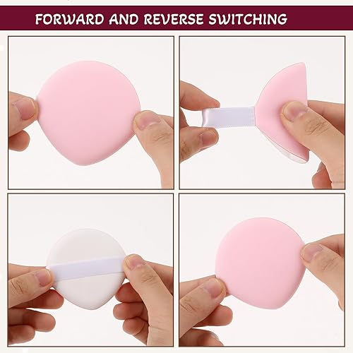 Miniatura 4 de 8 esponjas de maquillaje acolchadas para mezclar aire soplos de maquillaje para base, lágrimas en polvo, esponja coreana, baja absorción, base de