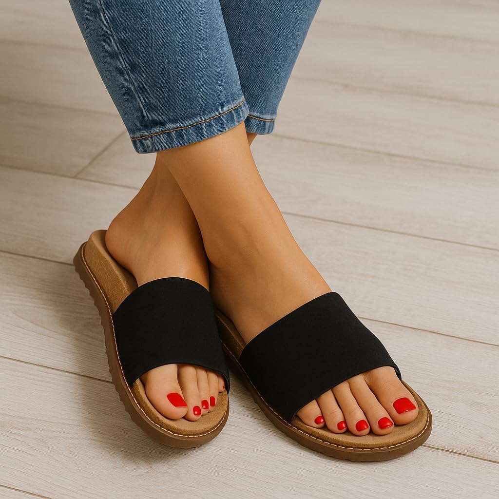 CUSHIONAIRE Women's Ritual Suede Arch Support Slide Sandals - Image 2