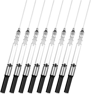 Fountain Pen Ink Syringe Filler, 8 Pcs Fountain Pen Syringe Push-Pull Converter with Removable Needle Tip 3.4mm Bore Diameter Fountain-Pens Push-Pull Converter for Refillable Fountain-Pens Inks