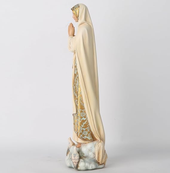 BC Catholic Our Lady of Fatima Statues, Blessed Virgin Mary Figurine for Altar, Holy Mother Madonna 12 H, Religious Gift to Mom, Classical Renaissance Sculpture by Buildclassic