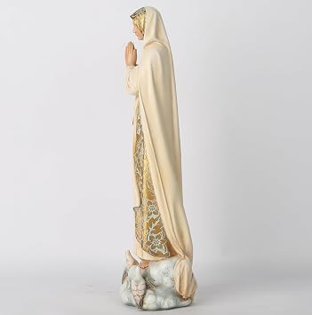 BC Catholic Our Lady of Fatima Statues, Blessed Virgin Mary Figurine for Altar, Holy Mother Madonna 12 H, Religious Gift to Mom, Classical Renaissance Sculpture by Buildclassic