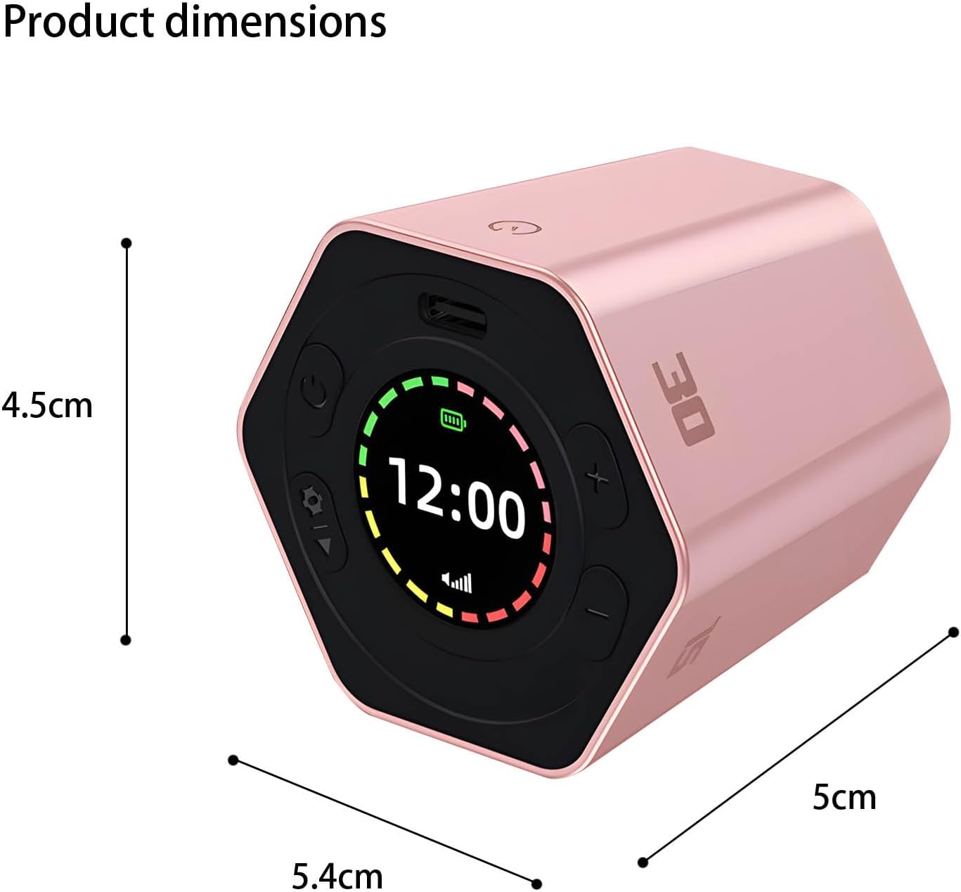 Usb 作成充電式魅力的な時計 720 日リザーブトス開始アクション 60 時間調理フィットネス音声リマインダー研究時計