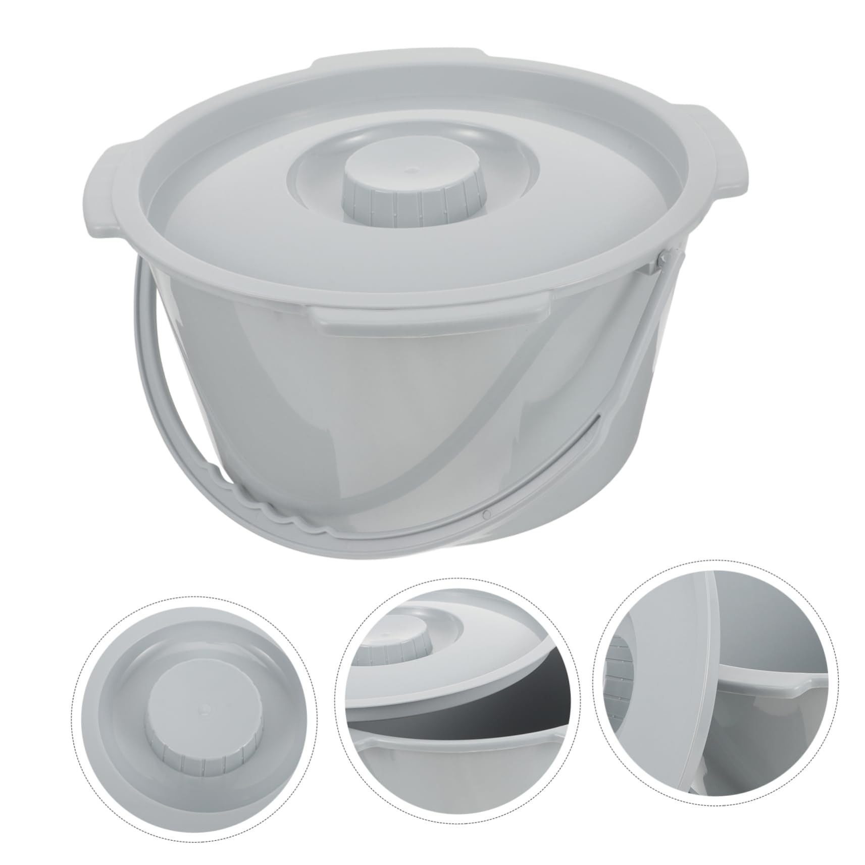 Healeved Pot De Chambre Adulte avec Couvercle Et Poignée Urinoir Portable De Nuit en Plastique Compact pour Personnes Âgées Et Aide À La Mobilité