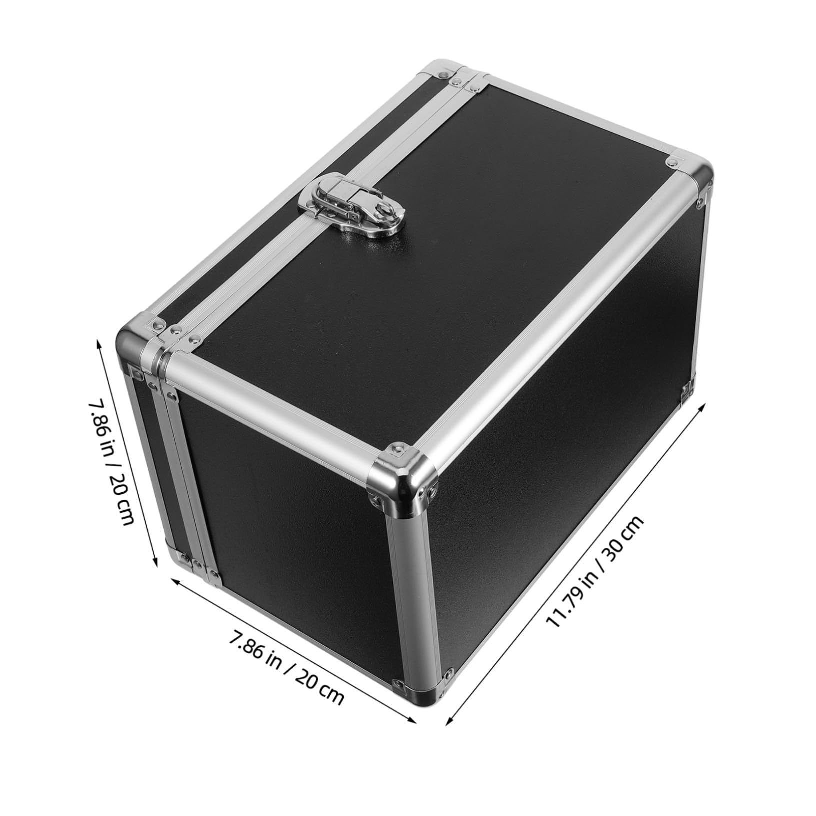 Valigetta in Alluminio e Resistente Custodia Portatile con Angoli Rinforzati e Chiusura Contenitore per Attrezzi e Strumenti Nero