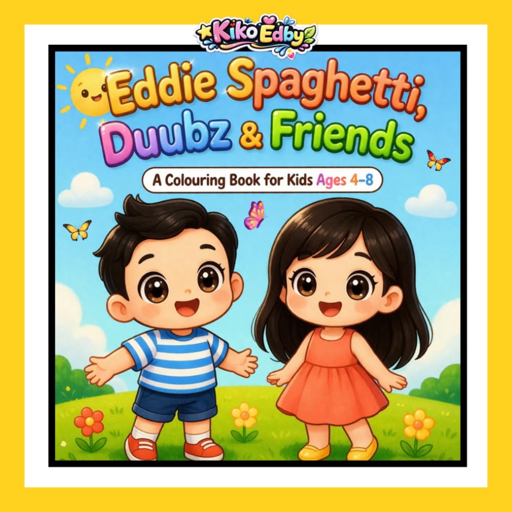Eddie Spaghetti, Boobie and Friends: A Fun Kawaii Colouring Adventure for Kids Ages 3–10 Featuring Eddie, Boobie & Nixi Pixi | Cute Characters, Family Moments & Playful Scenes