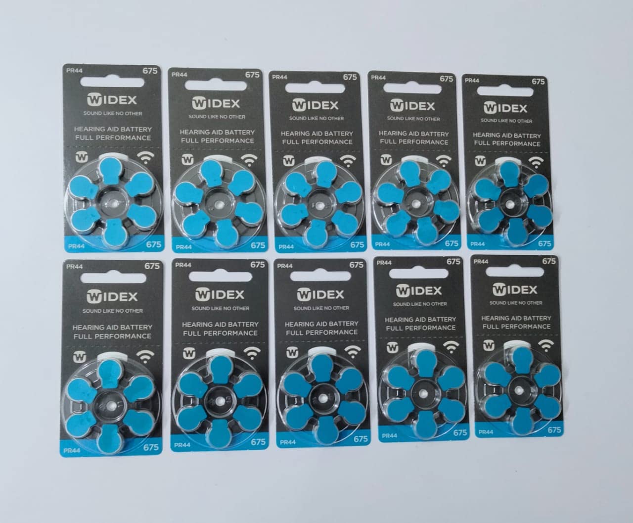 Widex Hearing Aid Battery Size 675, Pack of 10 Strip Mercury Free (60