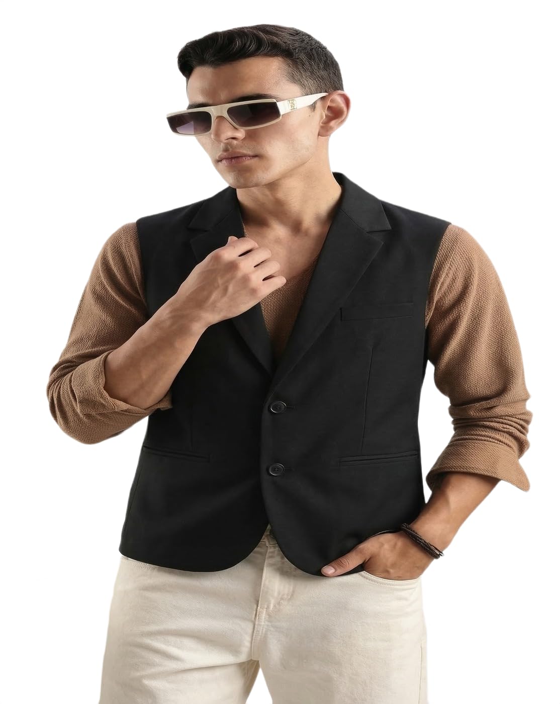 Mens Black Waistcoat,Waitcoat For Men-picture-14