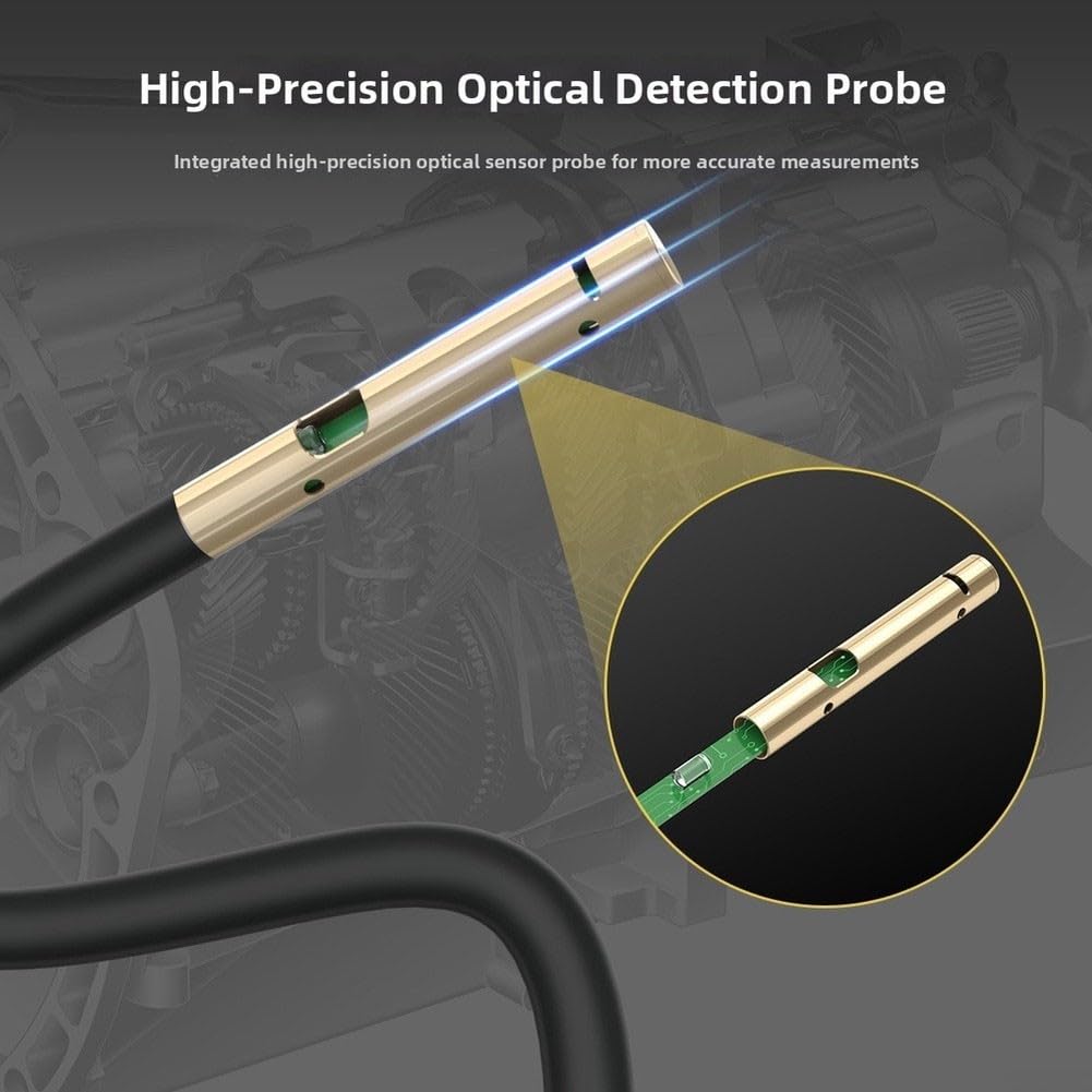 AS505 Tester digitale per liquido dei freni con rilevamento dell'umidità, sensore ottico per analisi dell'olio per auto, allarme audiovisivo, sonda da 800 mm