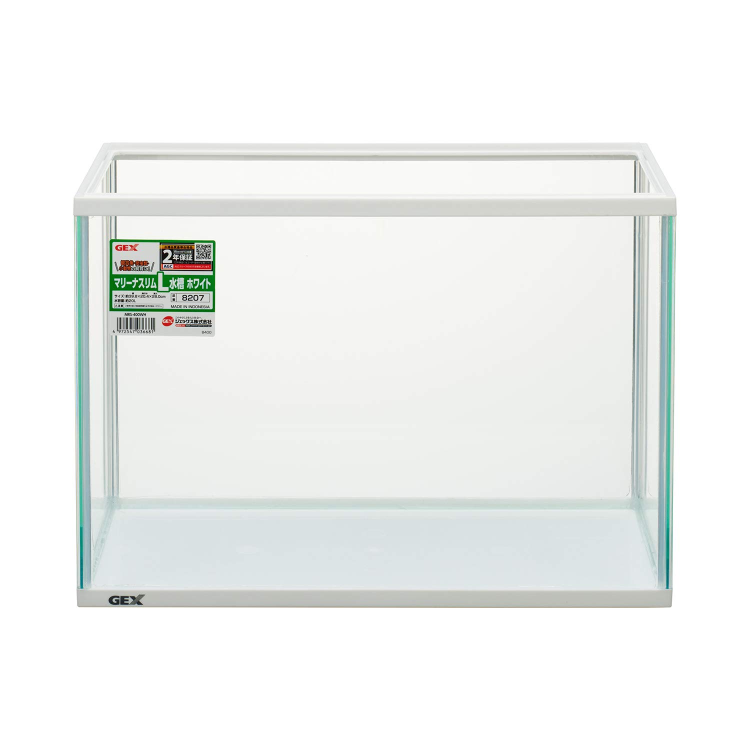 Amazon | ジェックス マリーナスリムL水槽ホワイト MRS-400WH