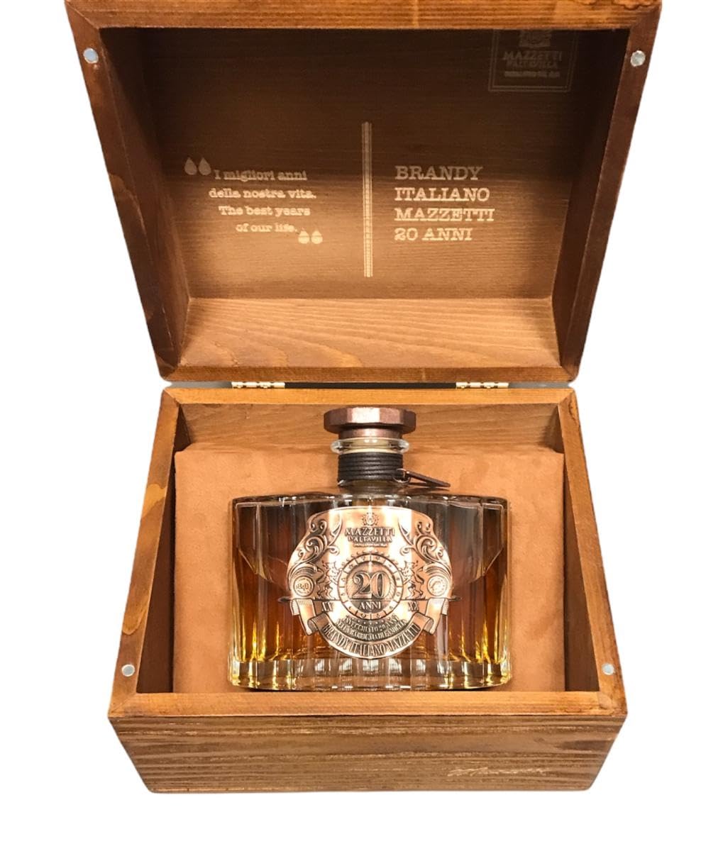 Brandy Mazzetti 20 ANNI Con Cofanetto In Legno, 700ml