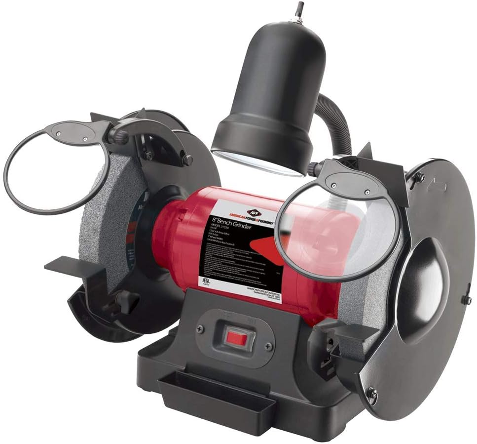 AFF 3/4 HP 8" Bench Grinder, 120V, 4.8 Amp, 1" Wheel Width, 31520