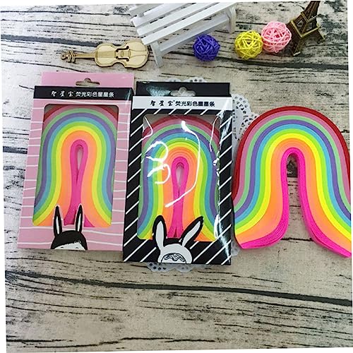 COHEALI Artesanato Para Crianças 500 Unidades Tiras De Papel Estrelas e Listras Desenho Animado Idei