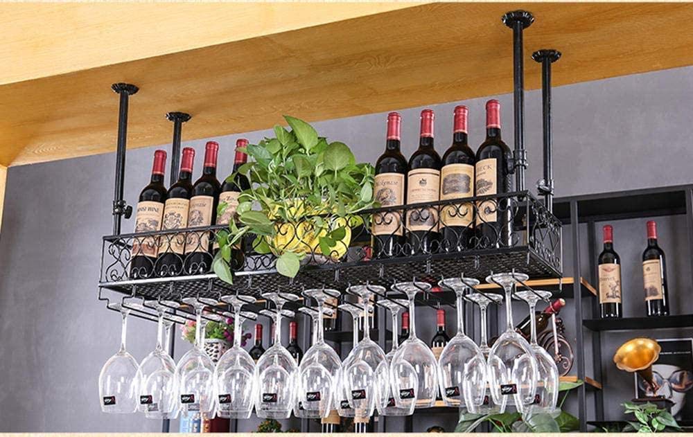 Support de bouteille au plafond pour créer un espace bar convivial chez soi