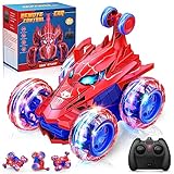 Spider remote control car rc cars toys,Cool rechargeable stunt rc car with 360 flips 4WD wheel with bright light,Fun outdoor toys gifts for kids birthday or Chritmas age 4 5 6 7 8 9 10 11 12 years old