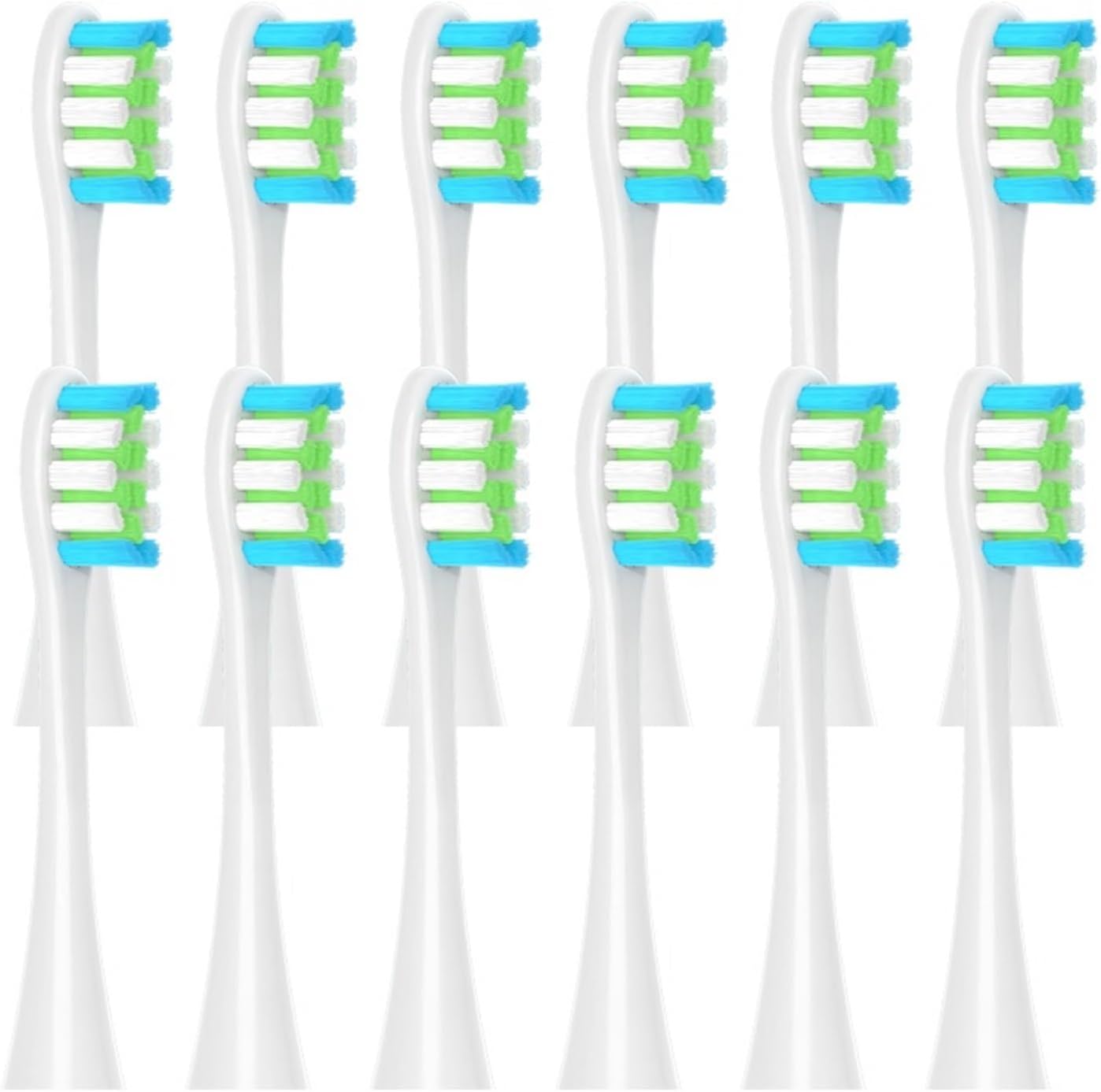 12PCS Replacement Brush Heads, Compatible for Oclean X/X PRO/ Z1/ F1/ One/Air 2 /SE Electric Toothbrush Soft Bristle Nozzles(12pcs White)