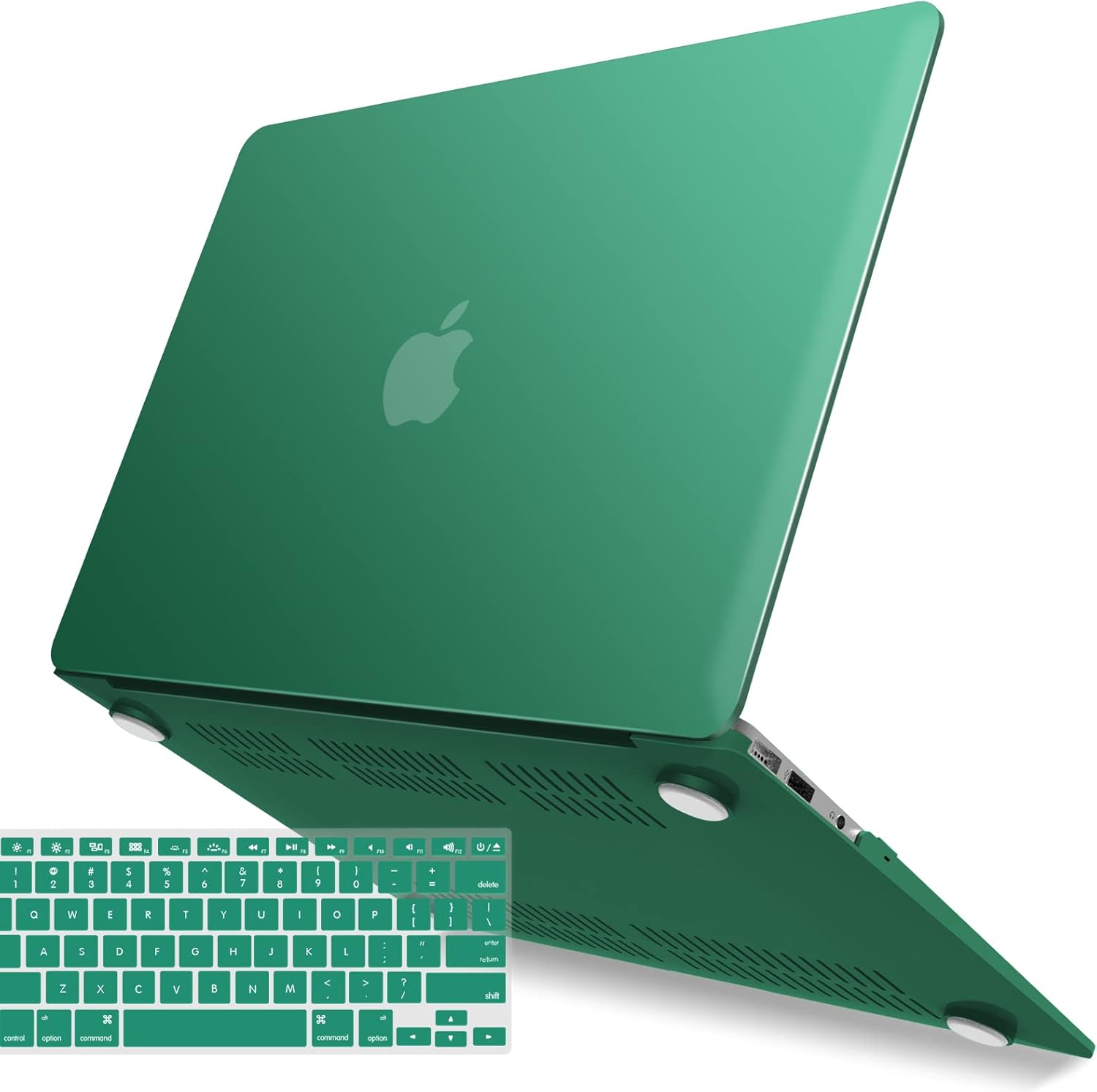 IBENZER Compatible with Old Version MacBook Air 13 Inch Case (2010-2017 Release). Models: A1466 / A1369, Plastic Hard Shell Case with Keyboard Cover for Mac Air 13, Peacock Green, A13LMGN+1