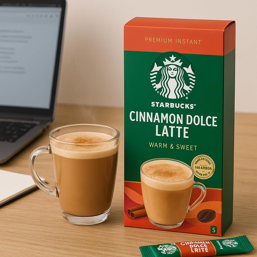 Starbucks Cinnamon Dolce Latte x5 Premium Instant Coffee Pack of 6 (Total 30 Sachets) Warm & Sweet Flavor