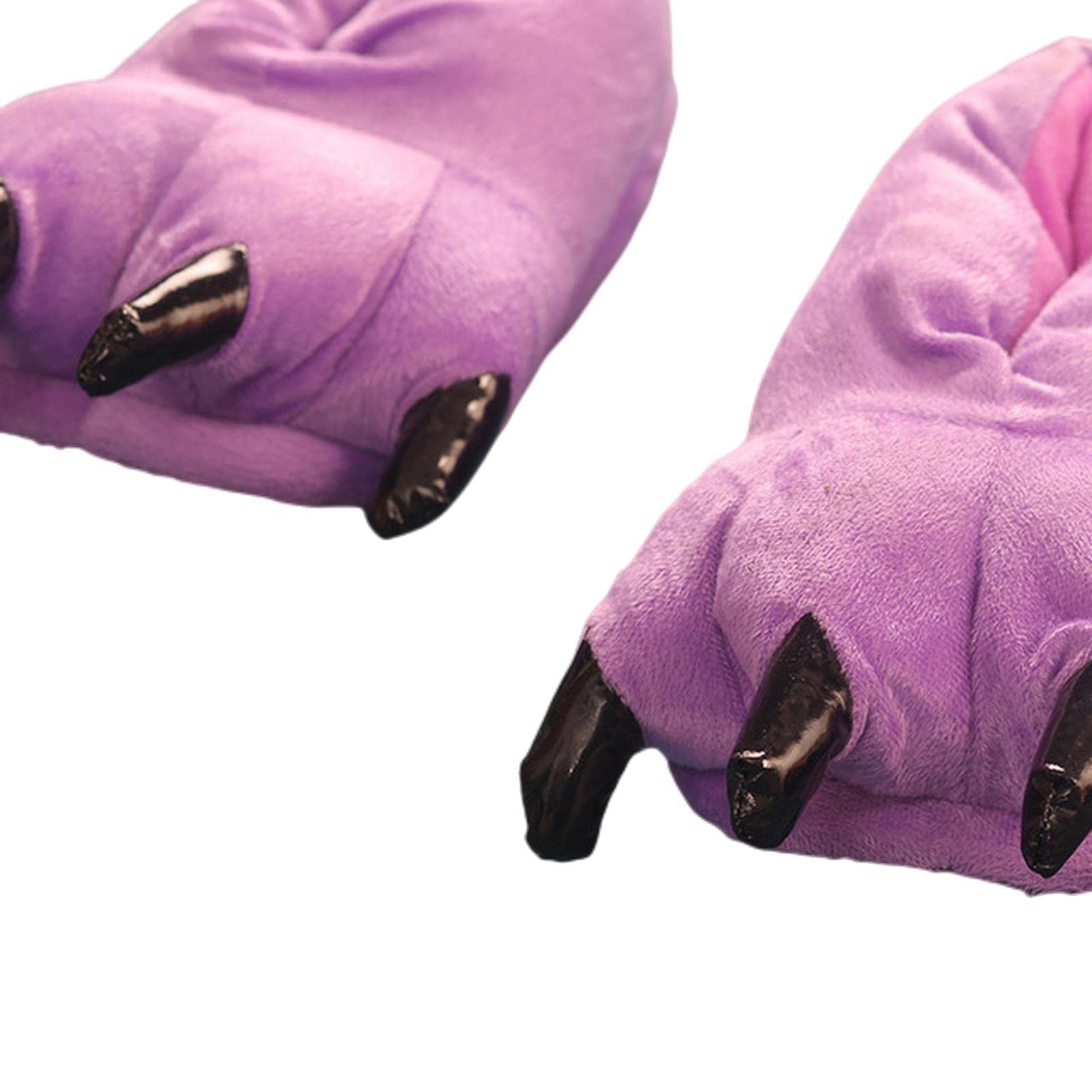 Pantofole Donna Slifori per Pavimenti per Interni Caldi Invernali Donne da Donna Scarpe per Bambini Paw Funny Animal Christmas Monster Dinosaur Claw Plush Home