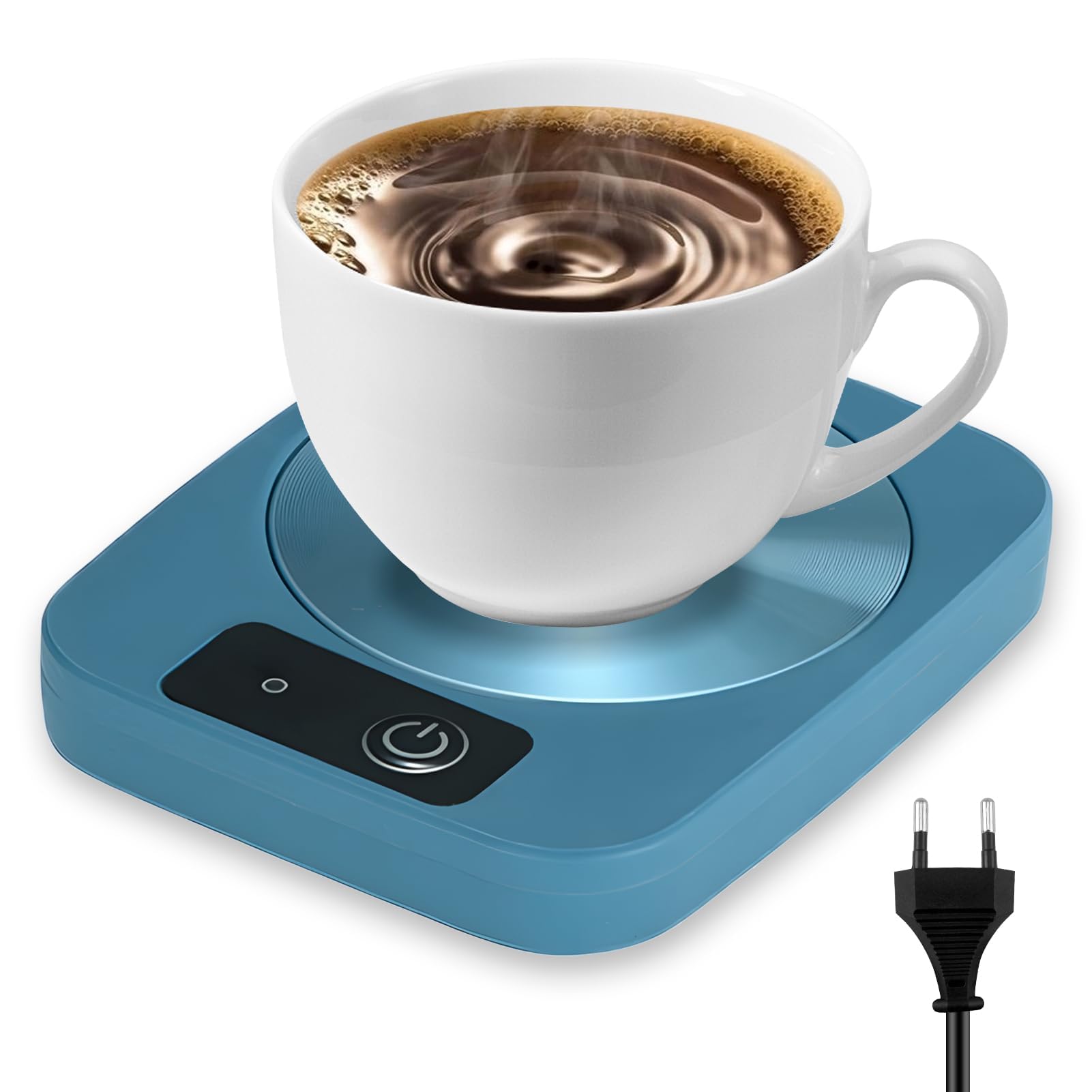 Chauffe Tasse Électrique Intelligent - 3 Températures (55°C/65°C/80°C) - Arrêt Auto 4h - Blanc