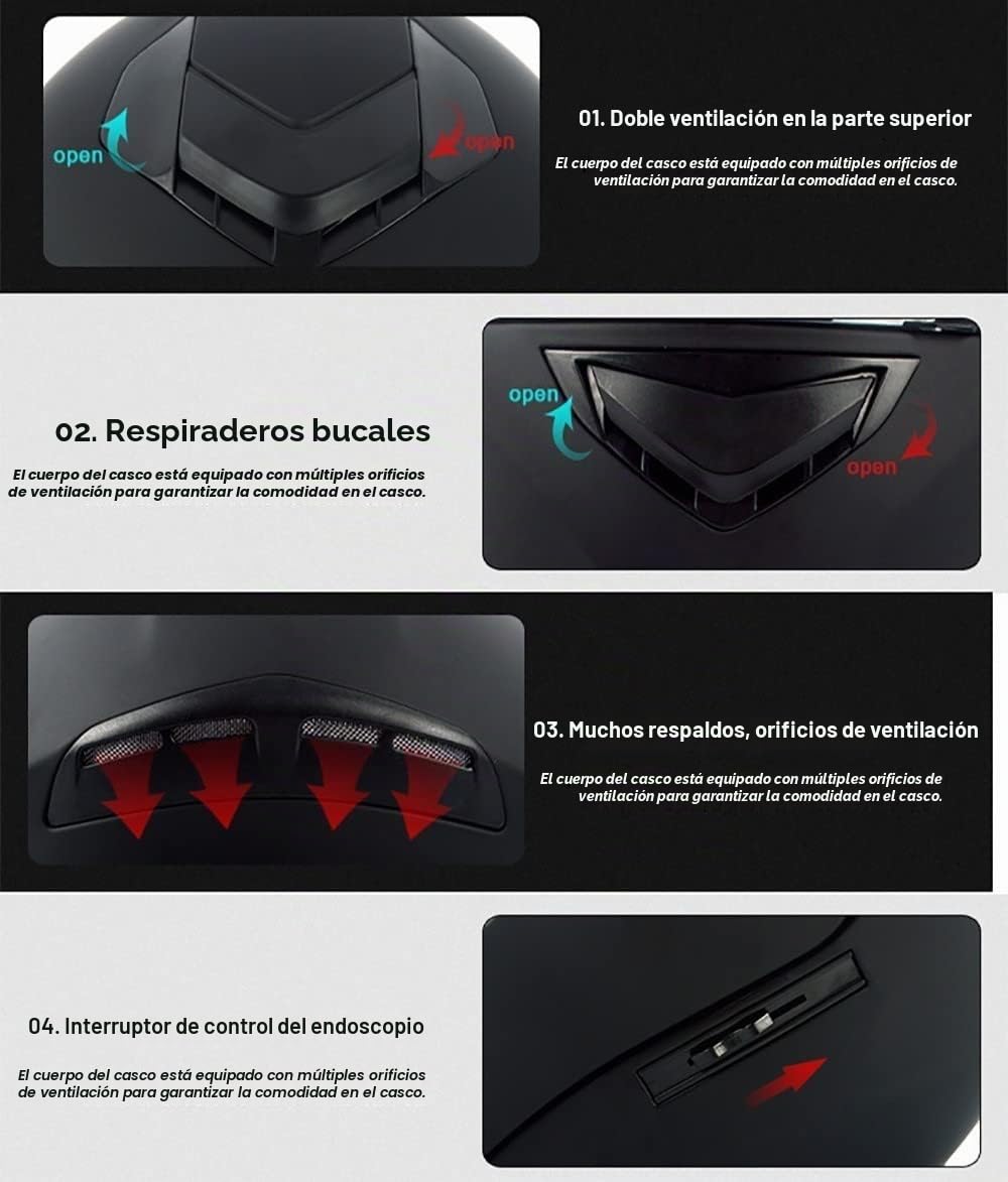 Casco De Moto Modular Bluetooth Integrado, para Adultos, Mujeres Y Hombres., ECE Homologado, Transpirable Y Cómodo, con Doble Visera Cascos De Motocicleta