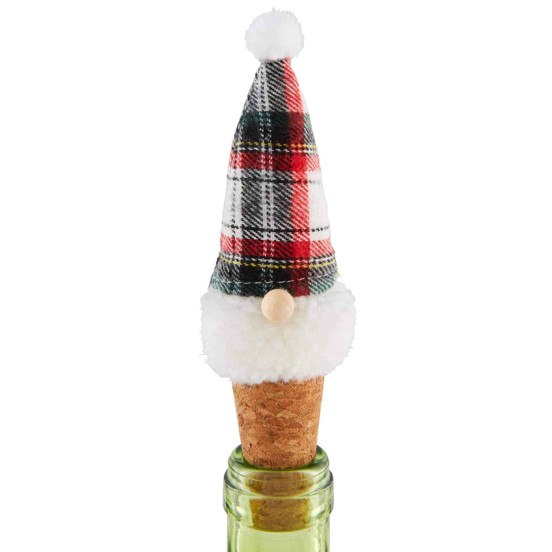Gnome pour bouteille Mud Pie blanc une idee cadeau originale pour amateur de vin