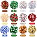 24 Pieces 5'' Wrap Ribbon Pull Bows, Assorted Christmas Gift Wrapping Ribbon Accessories, Bows, Wine Bottles, Baskets, Xmas Décor Party Supplies