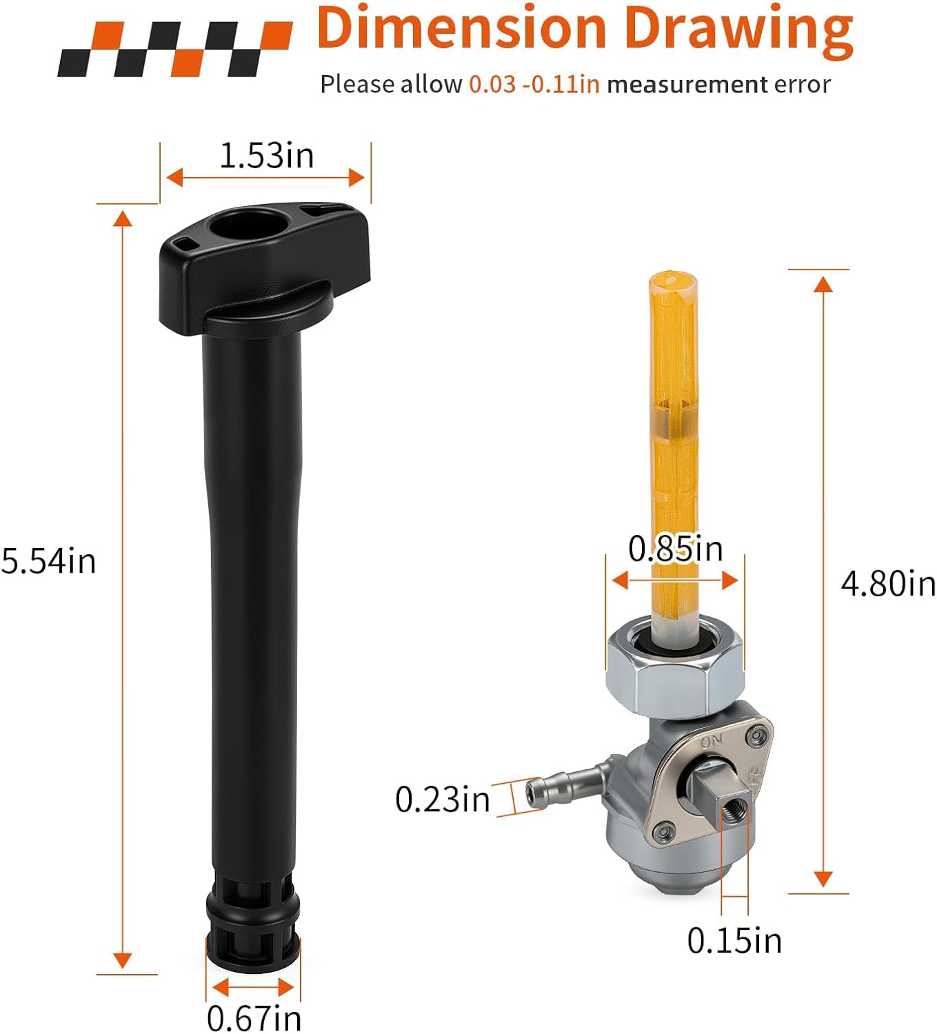 Petcock Valve Assembly For Honda EU3000IS EU26i 16950-ZS9-003 16953-ZS9-000