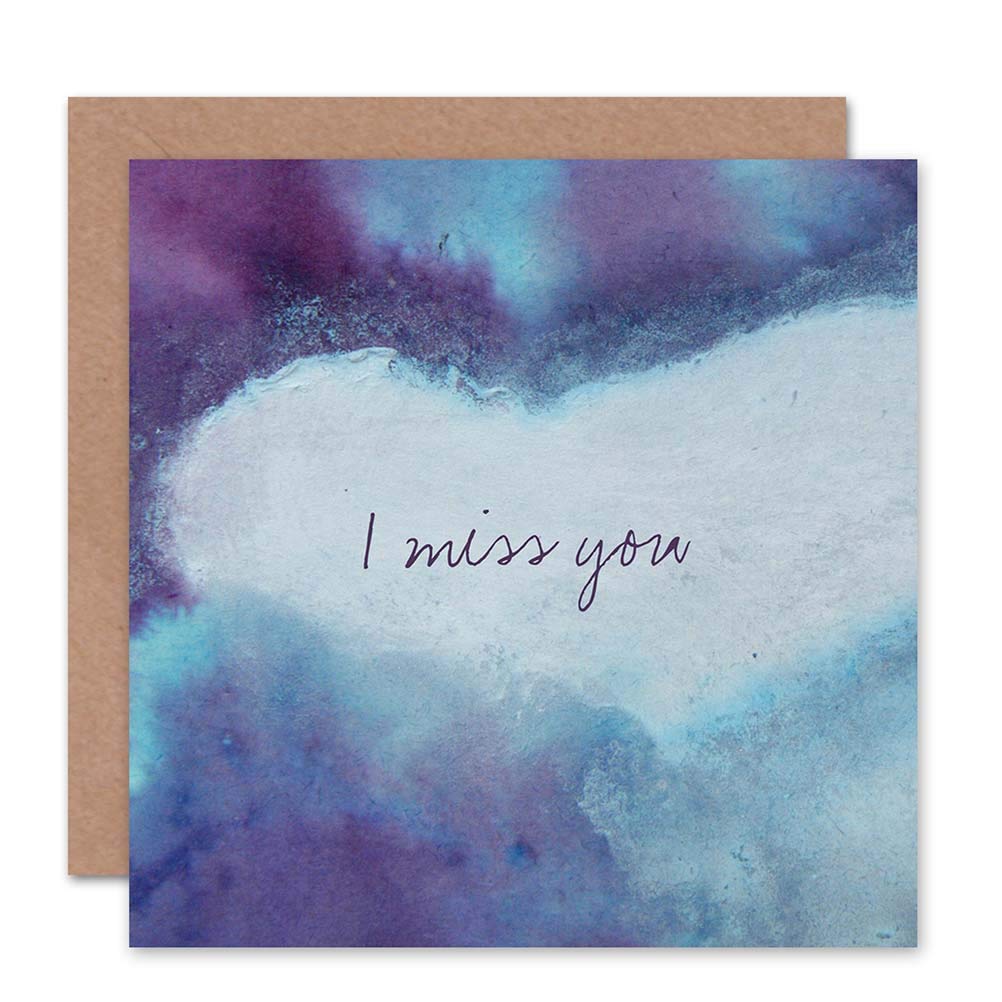 Wee Blue Coo OCCASION MISS YOU PAINT SHADES FRIENDSHIP ART GREETINGS GREETING CARD