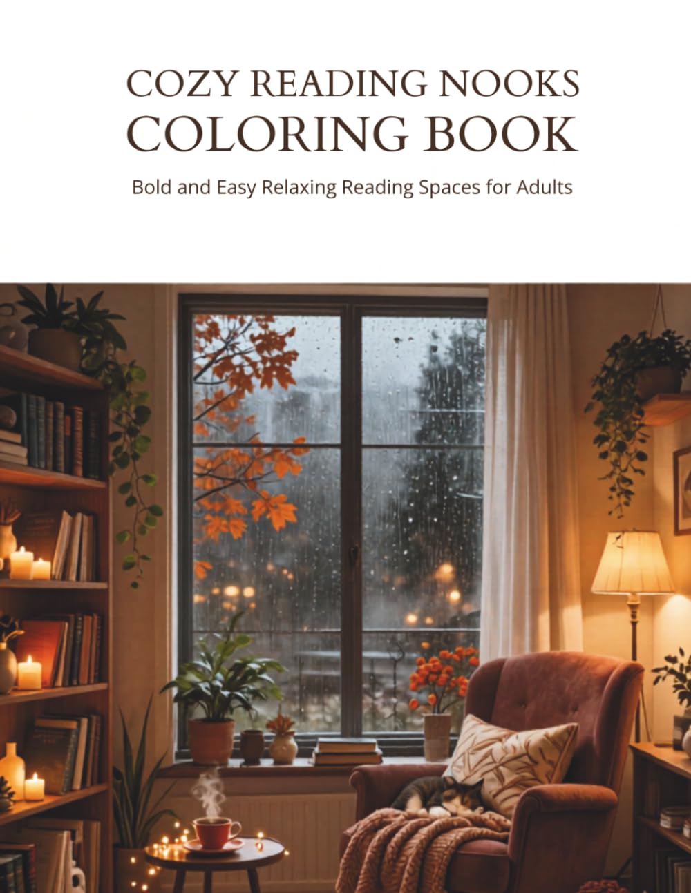 Cozy Reading Nooks Coloring Book for Adults: Bold and Easy Relaxing Reading Spaces, Hygge Corners and Cozy Bookish Interiors for Stress Relief (Cozy Colouring Books)