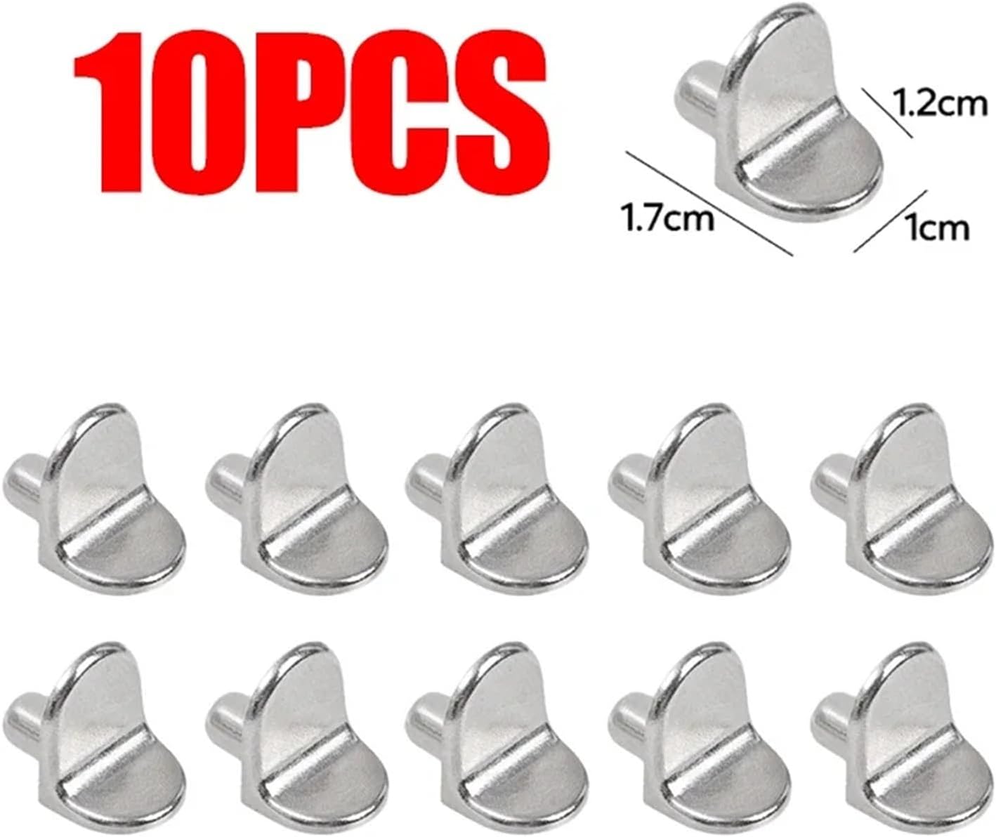 10/50PCS Shelf Support Pegs Pins L-Shaped Cupboard Shelf Fixed Brackets Bookcase Closet Glass Furniture Shelves Bracket(10PCS)