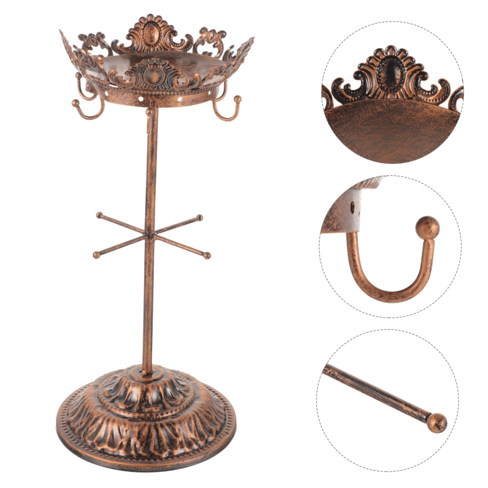 FOMIYES Espositore in Metallo Livello per Organizer Decorativo per Collane Multifunzionale per Casa Ufficio