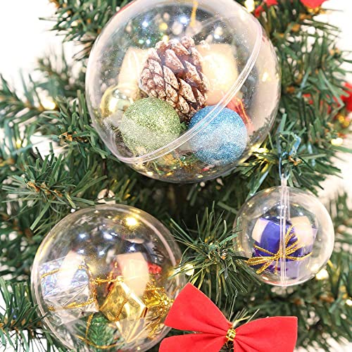20 Pcs 100Mm Ornament Balls Christmas Decoration Balls, Clear Plastic Fillable Ornaments Ball, Diy Clear Plastic Balls For Christmas, New Years Present, Birthday Wedding Home Decor (3.93'') #TOP6