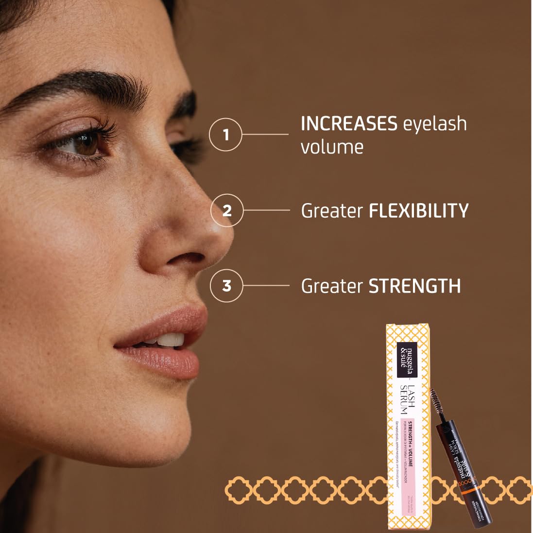 Nuggela & Sulé Lash Serum. Wimpernserum mit Doppelwirkung: Kräftigend und Volumenspendend. Mit Fo-Ti-Extrakt. Durch klinische Studie belegt. 5 ml + 5 ml