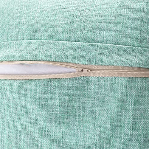 Meekio Set Of 2 Seafoam Green Square Pillow Covers 20 X 20 Farmhouse Boho Pillow Covers With Coconut Buttons For Sofa Couch Living Room Bedroom Farmhouse Décor For The Home #TOP4