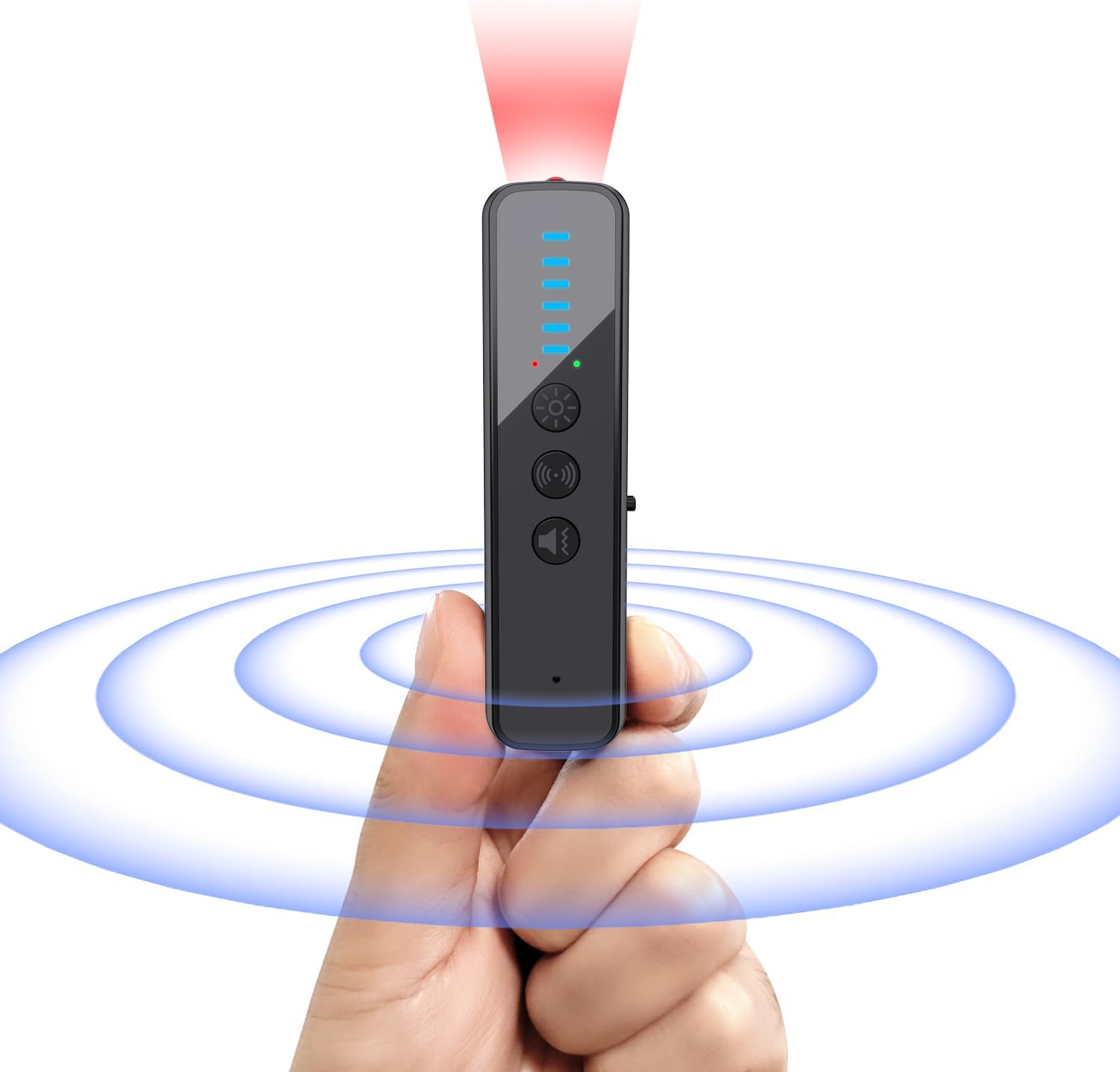 Upgraded Hidden Camera Detector - AI-Powered Anti-Spy Device, GPS Tracker & Bug Detector, Portable RF Signal Scanner for Hotels, Travel, Home & Office (Black)