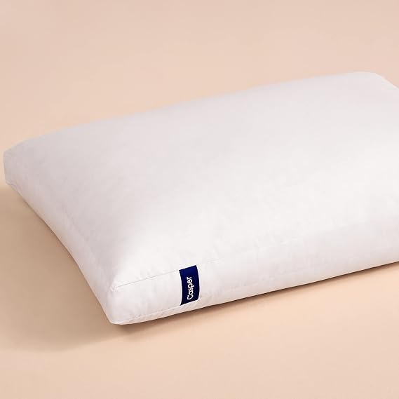 Casper Sleep Down Pillow for Sleeping, Standard, White & Sleep, Standard Essential Cooling Foam Pillow, White
