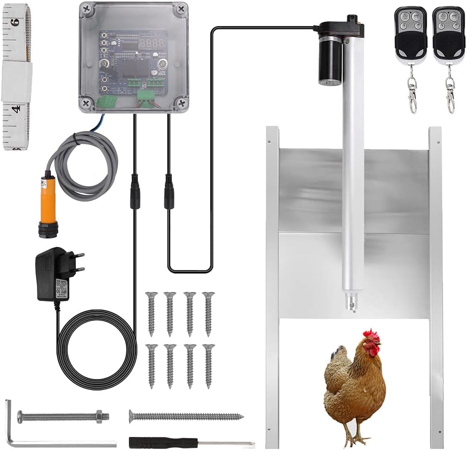 Automatic Chicken Coop Door Opener, 12V DC Power Supply