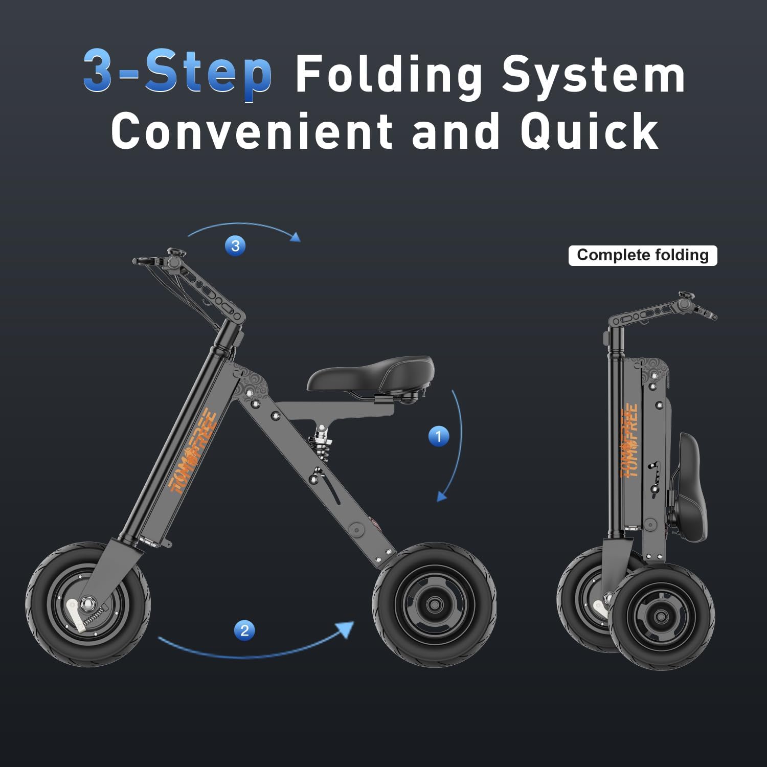 3-Step Folding System for Tomofree K7 Pro scooter