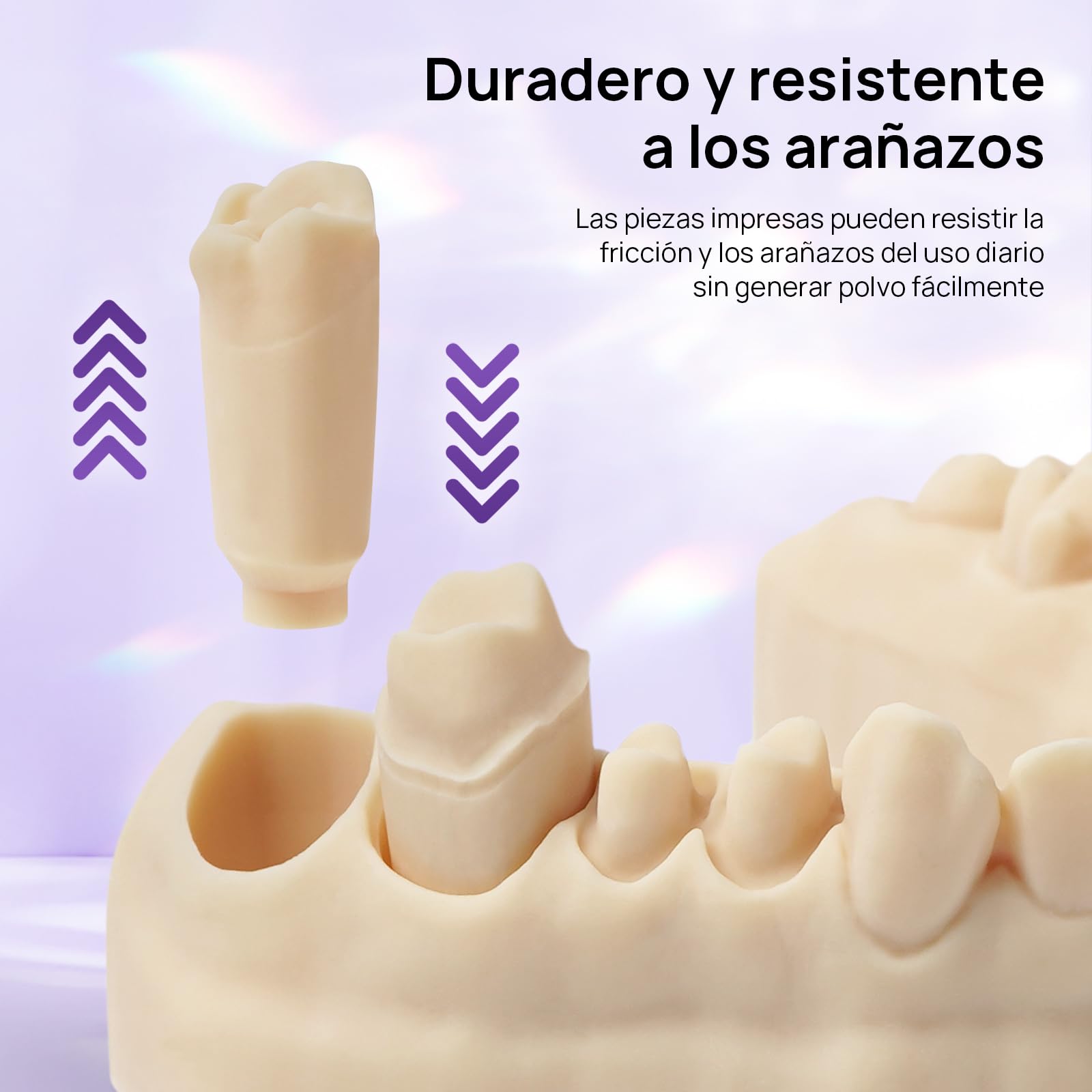 Resina 3D Dental D01S Impresora con Alta Precisión para Restauración y Implantes - Color de Concha (1000g)