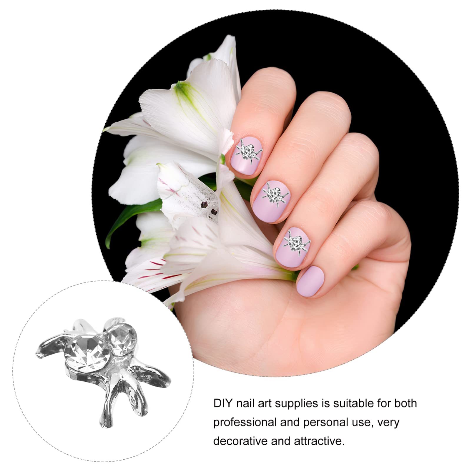Healvian 5 Set Ciondoli Per Unghie Charms Per Nail Art Halloween Decorazioni Uniche Per Unghie Naturali E Facili Usare E Resistente Alla Deformazione 30 Pezzi*5