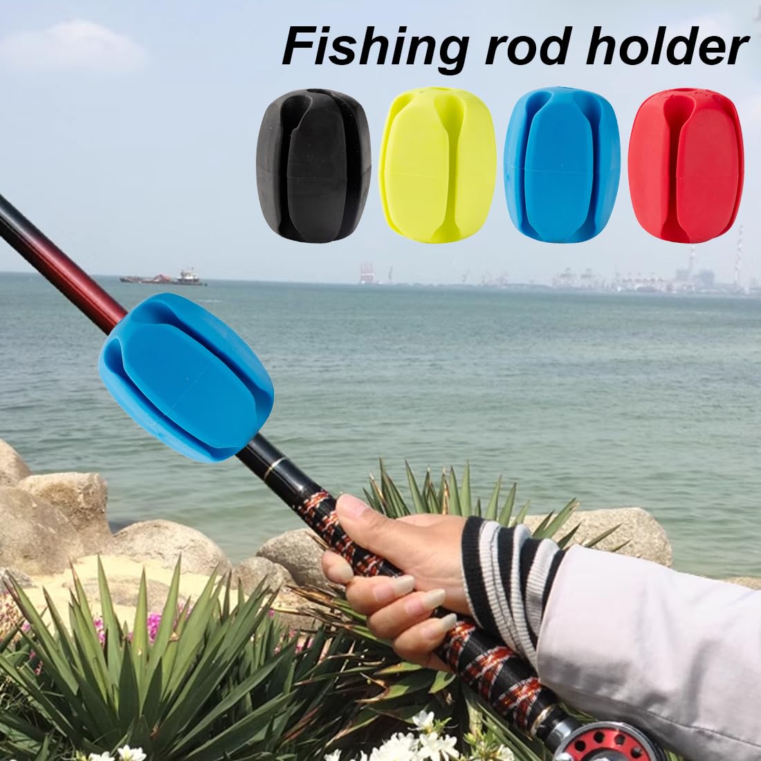 4 Supporti Canna Da Pesca In Silicone Con 5 Fori - Portacanne Per Pesca Con Pallina - Foto 8