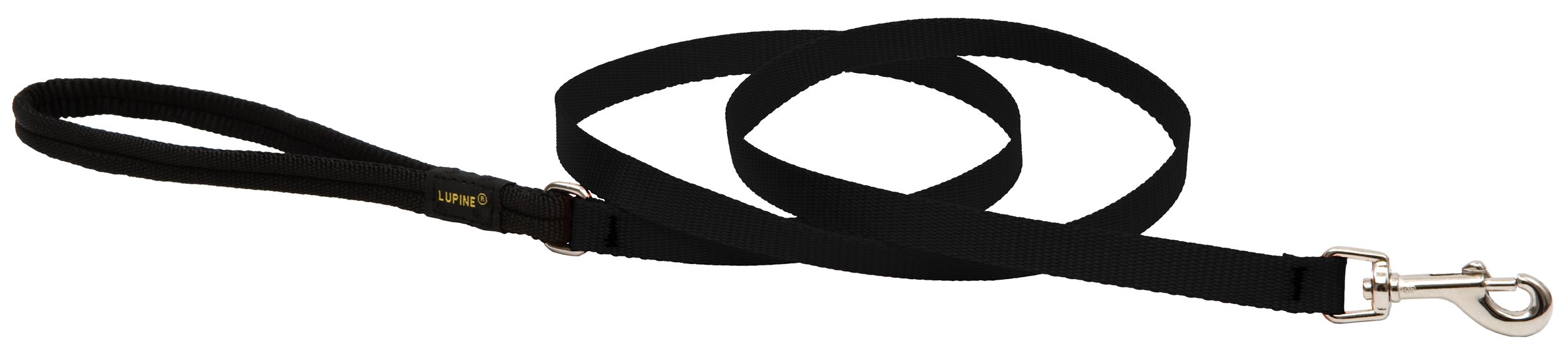 Lupine Padded Handle Dog Lead, 1/2-inch/ 6 ft, Black โ image 1
