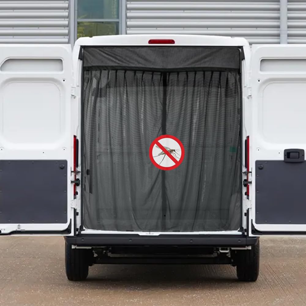 Zanzariera Magnetica per Ducato/Peugeot Boxer/Citroen Relay 2006-2024, 195 x 170 cm, Black