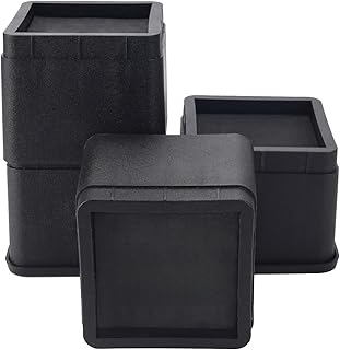 BTSD-home Adjustable Bed Risers 3 or 6 Inch - Heavy Duty Furniture Lifte...