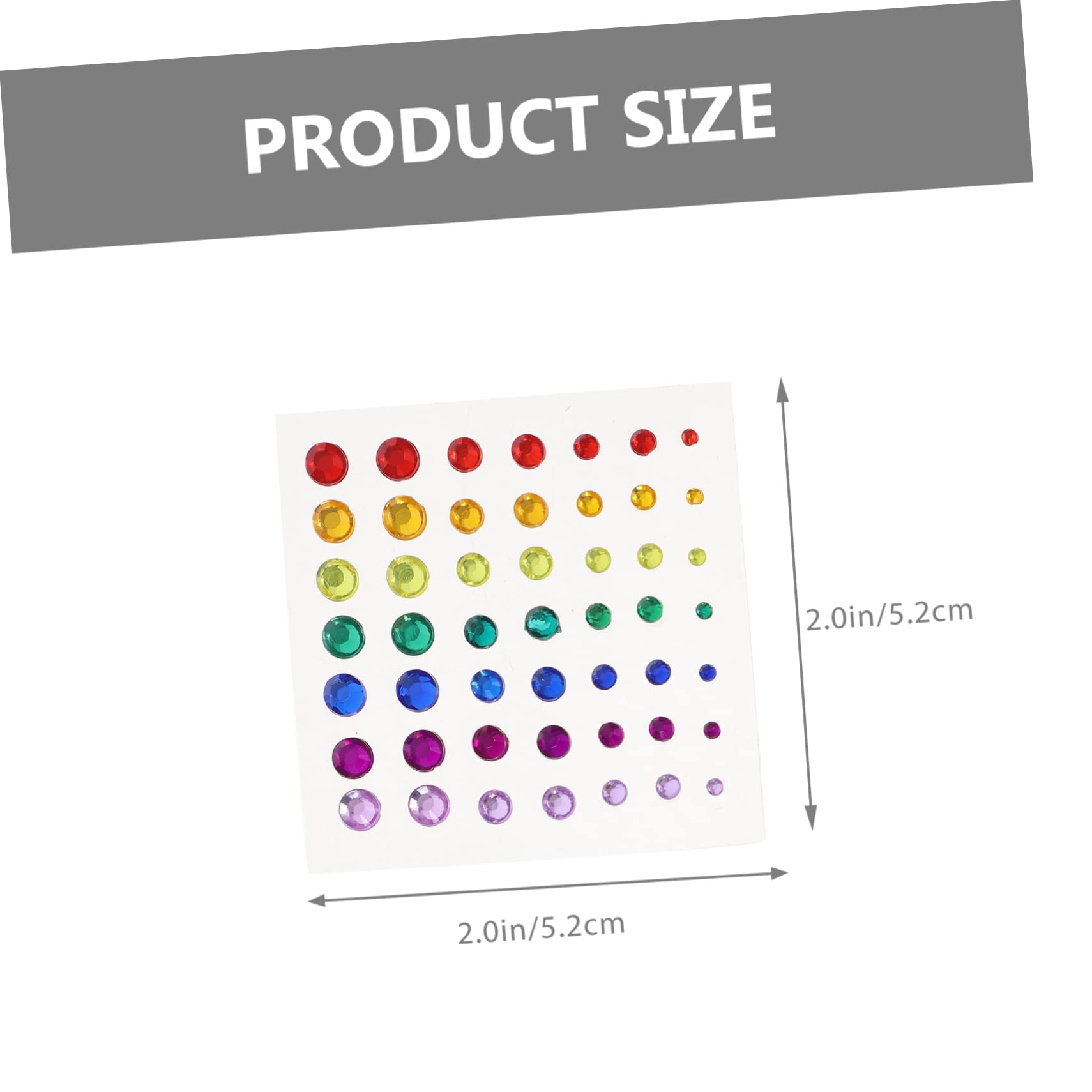 FRCOLOR 24fogli Sticker Di Gemme Per Viso Di Adesivi Strass Per Trucco Decorazioni Faciali Impermeabili e Durature Per Festival e Occasioni Speciali